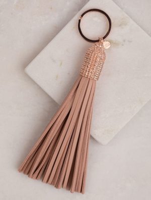 JOSIE TASSEL KEYRING-PINK/ROSE