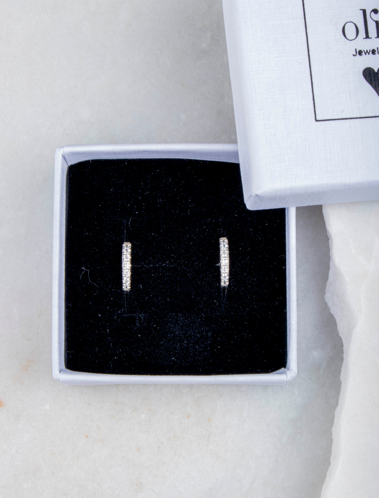 Ava Huggie Earrings - Sterling Silver - Image 9
