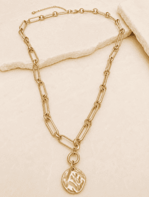 Lara Coin Necklace - Warm Gold. 14k gold Plated