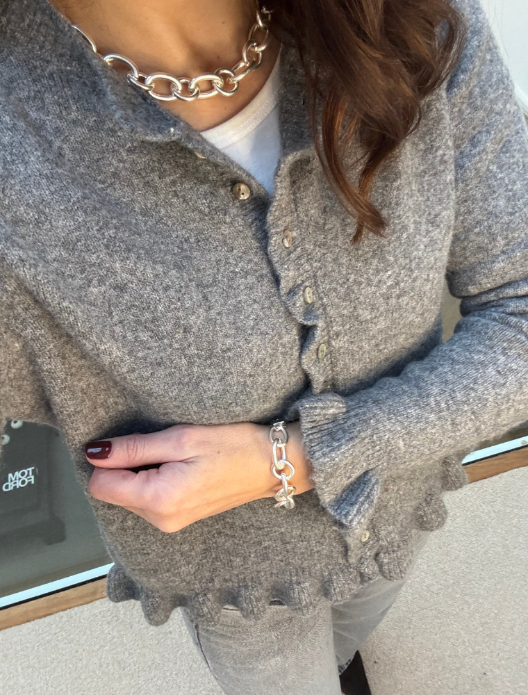 Portia Chunky Link Bracelet – Silver Plated - Image 3
