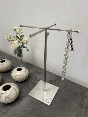 Four way necklace stand-Stainless Steel