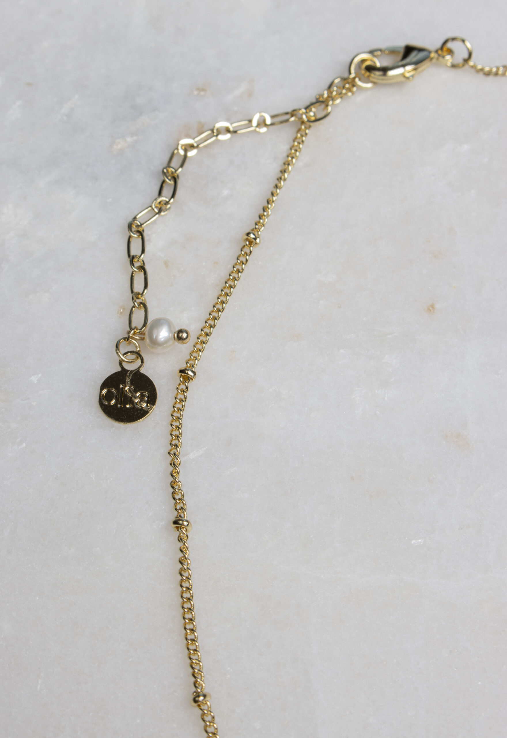 Jean Waterproof Baroque Pearl Necklace - 18k Gold Plated Stainless Steel - Image 7