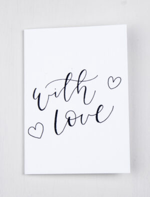 With Love Greeting Card - White Card