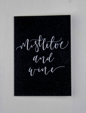 Christmas Greeting Card - Black Card