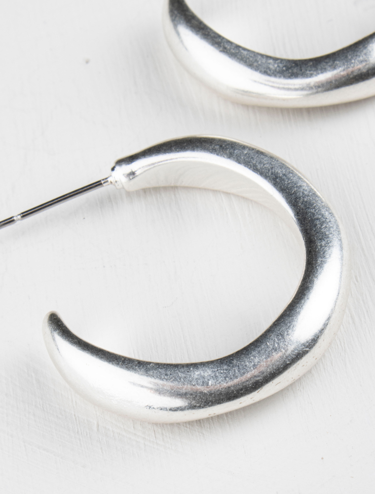 Effie Hoop Earrings - Silver Plated - Image 3