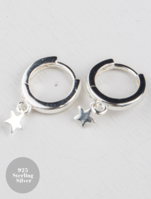 Zuri Tiny Star Huggie Earrings - Sterling Silver 925