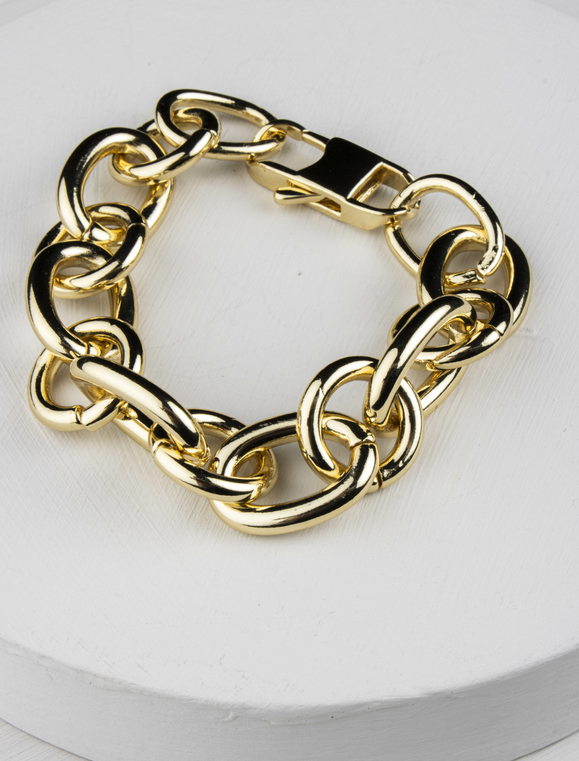 Portia Chunky Link Bracelet - Gold Plated - Image 4