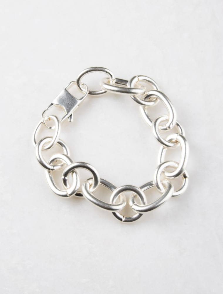 Portia Chunky Link Bracelet – Silver Plated - Image 4