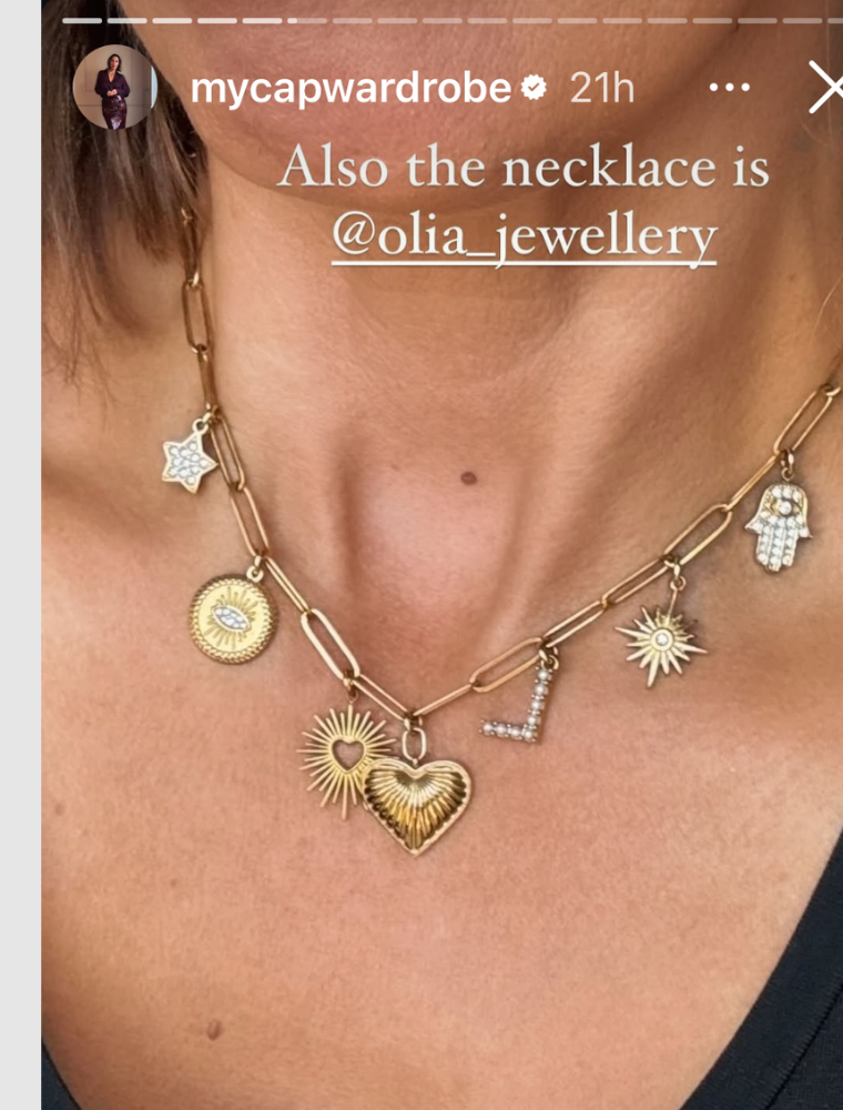 'My Capsule Wardrobe’ Waterproof Charm Paperlink Necklace - 18k Gold Plated Stainless Steel - Image 11