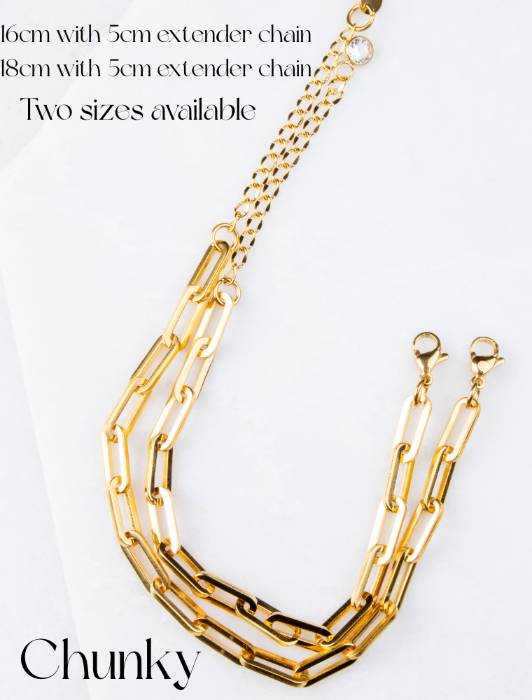 Create Your Own Waterproof Paperlink Charm Bracelet – 18k Gold Plated Stainless Steel - Image 12
