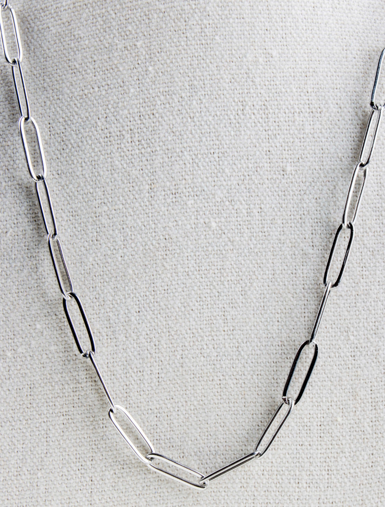 Create Your Own Waterproof Paperlink Charm Necklace – 4.5mm Size PaperLink – Silver/Stainless Steel - Image 2