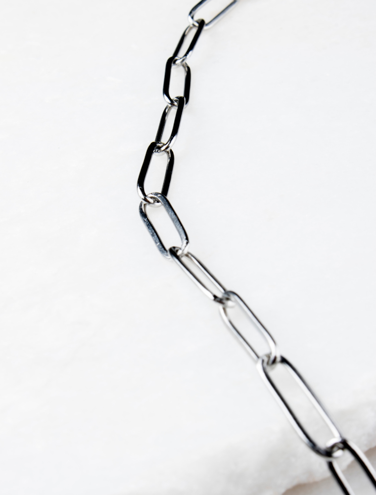 Create Your Own Waterproof Paperlink Charm Necklace – 4.5mm Size PaperLink – Silver/Stainless Steel - Image 3