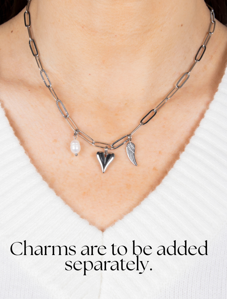 Create Your Own Waterproof Paperlink Charm Necklace – 4.5mm Size PaperLink – Silver/Stainless Steel - Image 4