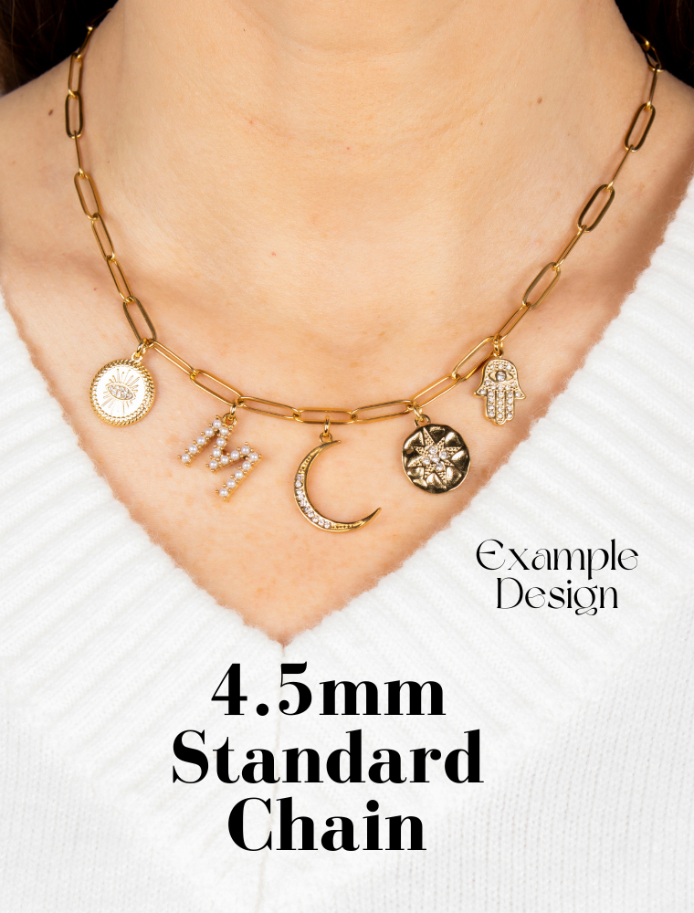 Create Your Own Waterproof Charm Necklace - 18k Gold Plated Stainless Steel - Image 2