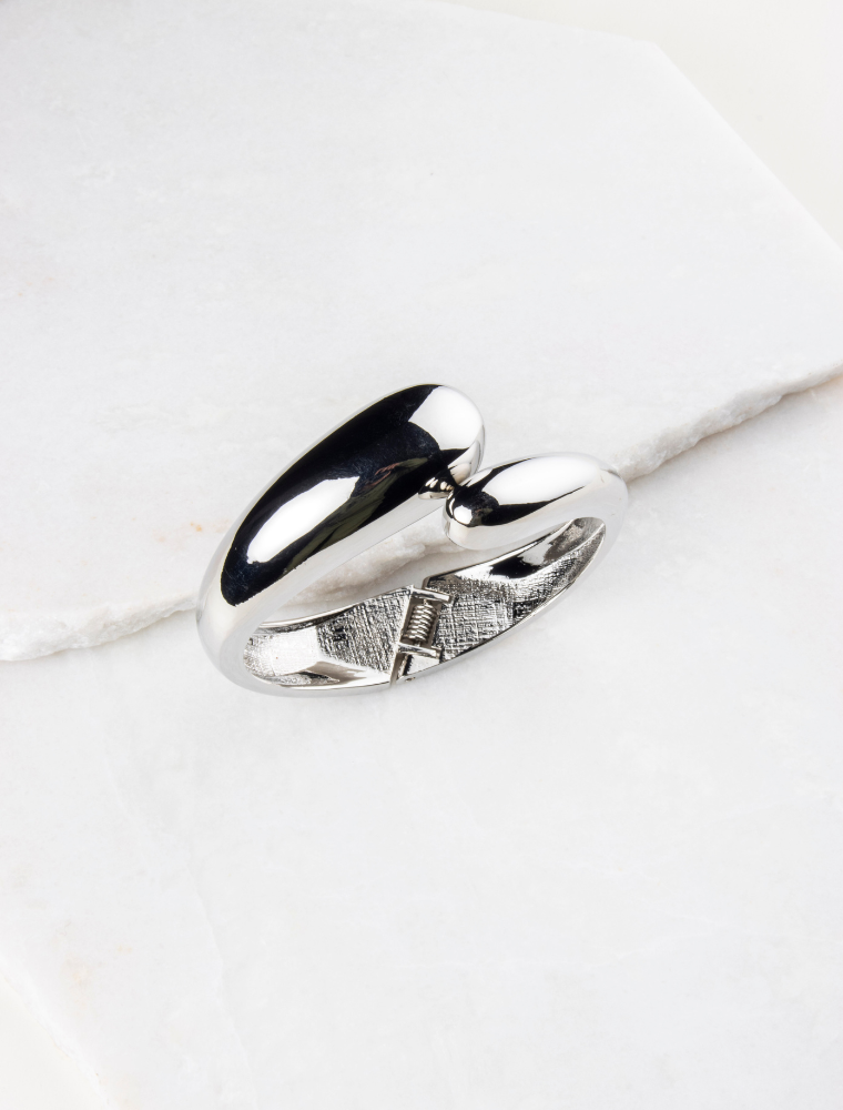 Frances Chunky Bangle - Silver Plated - Image 3