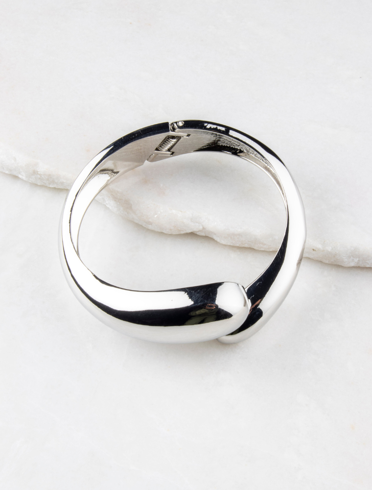 Frances Chunky Bangle - Silver Plated - Image 4