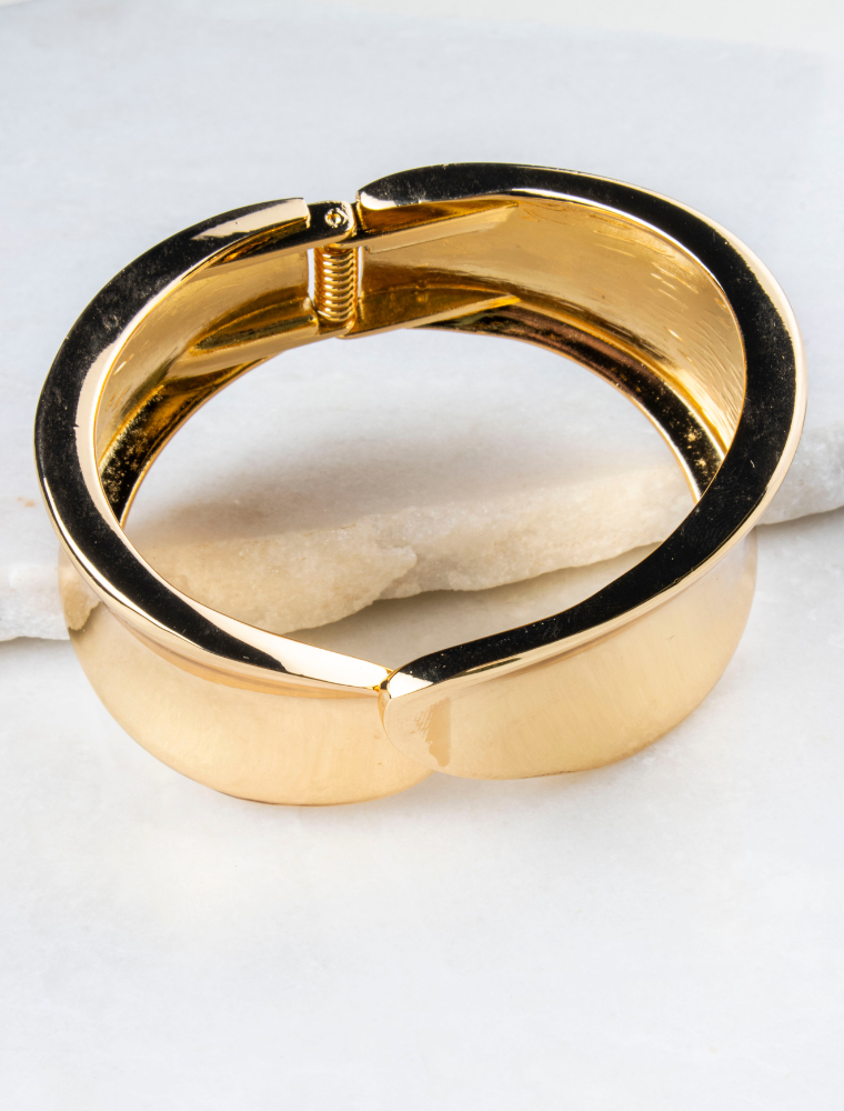 Delores Chunky Bangle - Gold Plated - Image 3