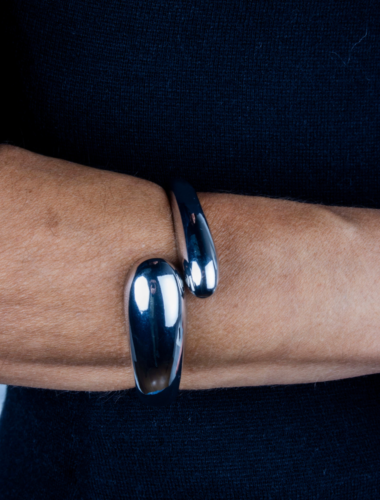 Frances Chunky Bangle - Silver Plated - Image 6