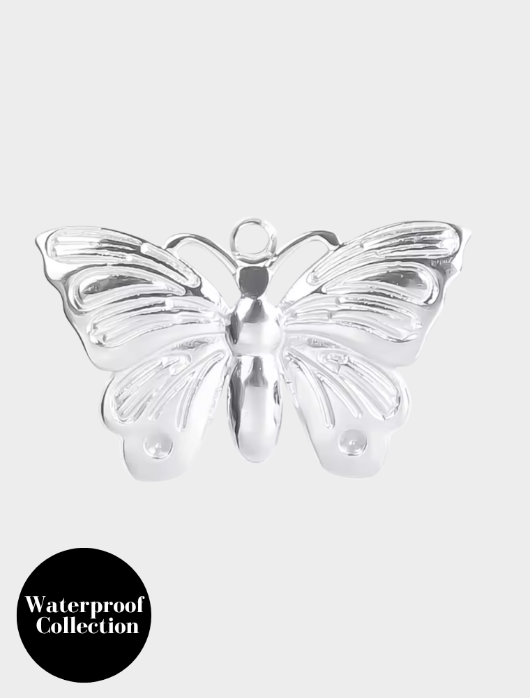 Medium Butterfly Charm - 126 - Silver/Stainless Steel