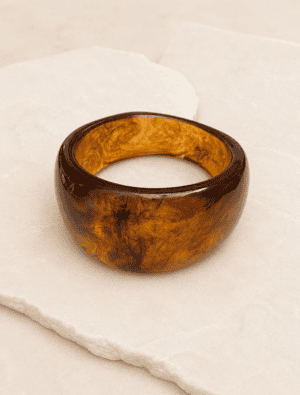 Simone resin bangle-Brown.