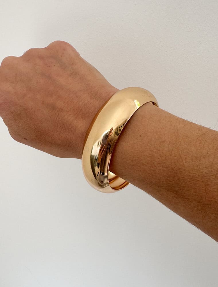 Norah gold chunky bangle-Gold Plated. - Image 2