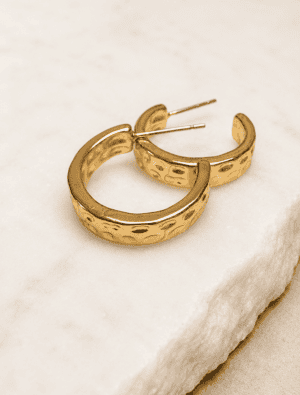 Tia hoop earrings-14k gold plated.