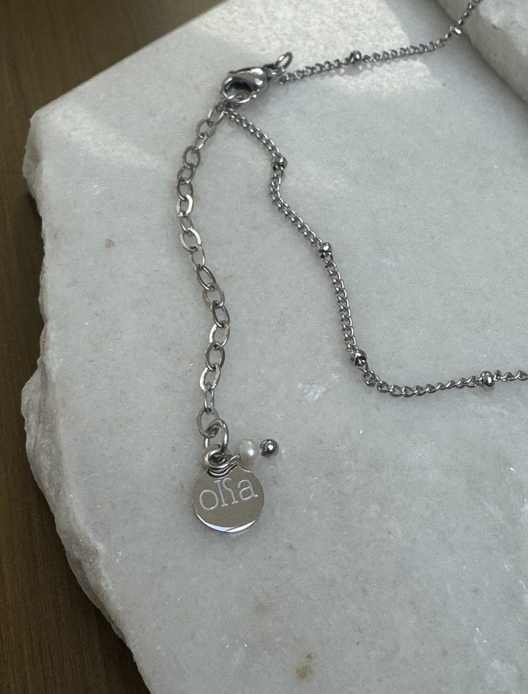 Sample Sale No.30-Waterproof chain with freshwater pearl charm. - Image 4