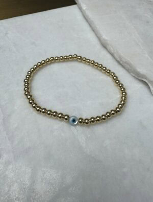 Sample Sale No64. Stretch bracelet with evil eye charm.