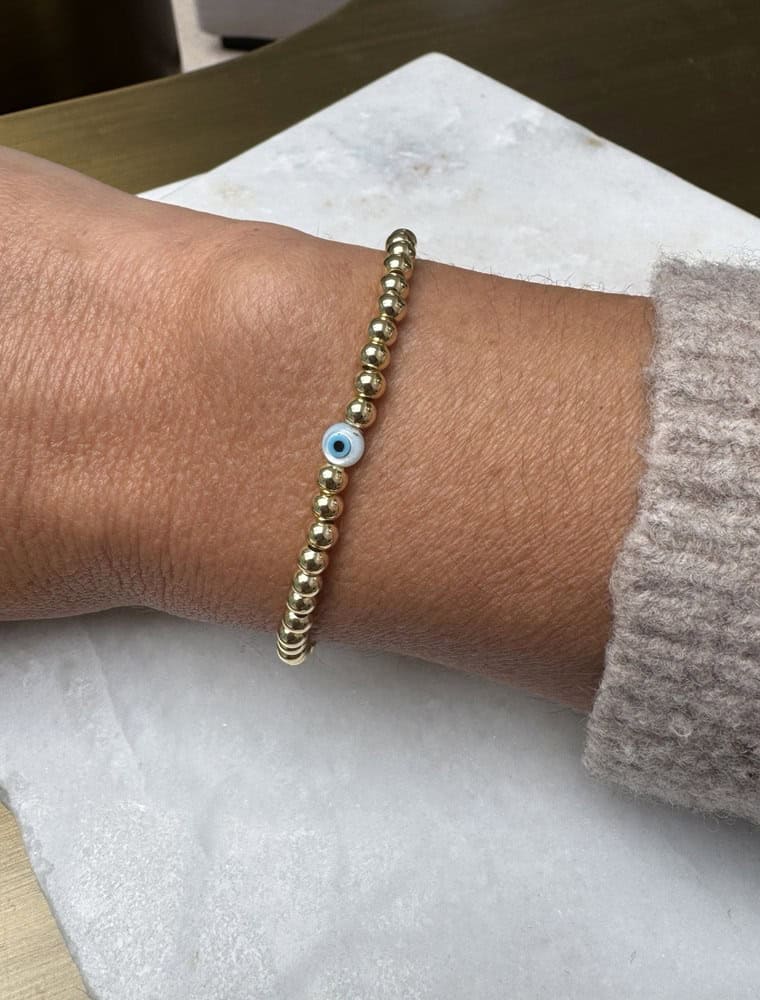 Sample Sale No64. Stretch bracelet with evil eye charm. - Image 2